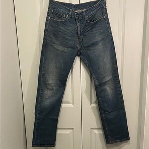 Men's Levi 505 Blue Regular Fit / Straight Leg Jeans (#12)